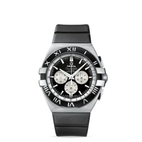 Omega Constellation Co-Axial 41 Chronograph Double Eagle Stainless Steel / Black / Rubber